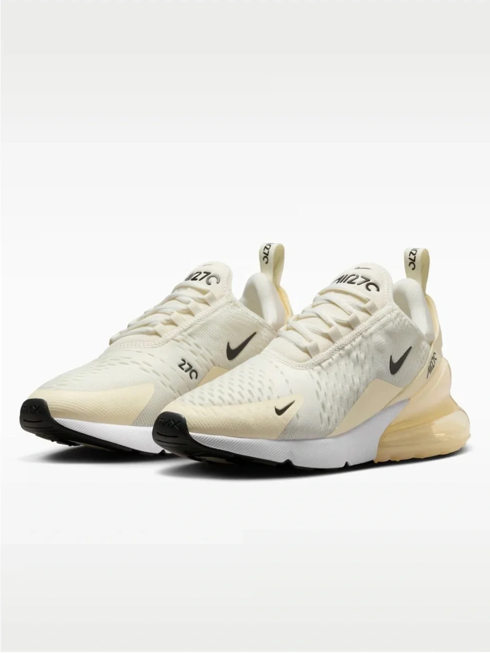Nike | Women’s Air Max 270 Cream/Black ‘Sail/Coconut’ Sneakers Size 7